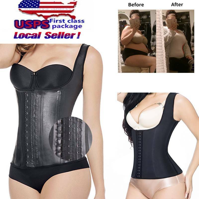 Latex Vest Top Waist Trainer Long Torso Fajas Colombianas Reductoras Body  Shaper | eBay