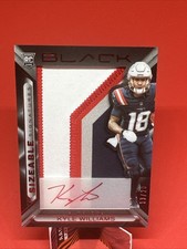 2025 Panini Black Rookie Patch Autograph Patriots Kyle Williams RPA /20