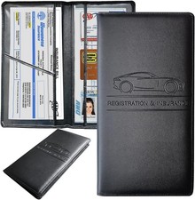 Premium Car Registration and Insurance Holder,Black Registration Insurance Card