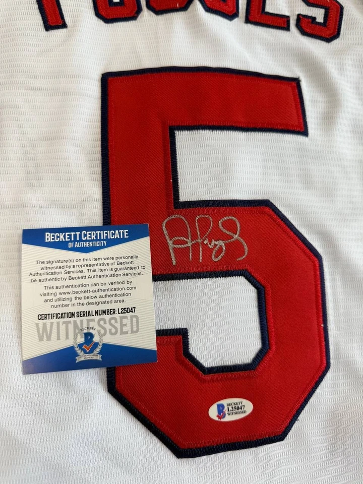 Arizona Cardinals Albert Pujols White Jersey Hand Signed BAS COA - Image 3 of 4