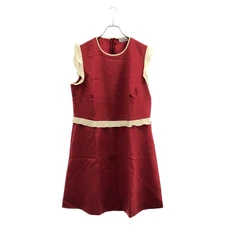 RED VALENTINO Sleeveless Dress PR3VA6E5 Rayon Red Size 48 Used Women