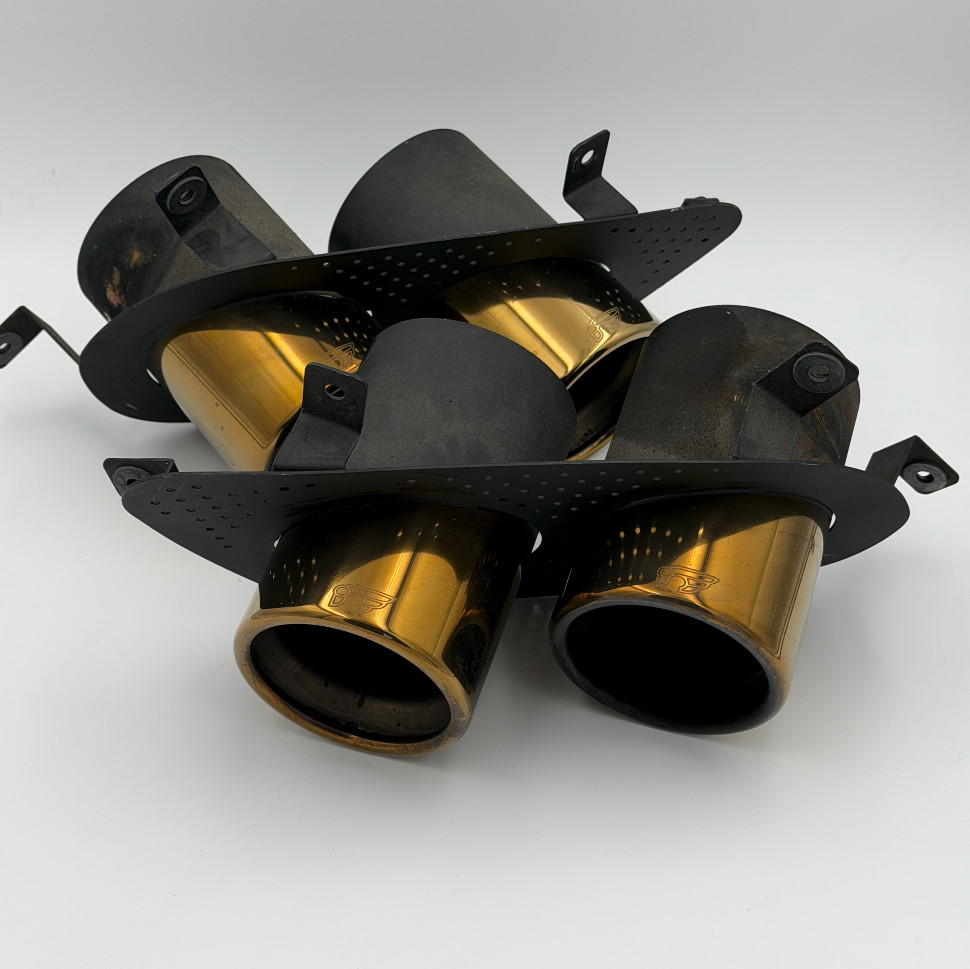 IPE Titanium Gold Exhaust tips for Ferrari 812