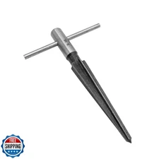 Joyangy T-Handle Tapered Reamer, 3/16"-5/8" (5-16mm) 6-Flute Guitar Bridge Lu