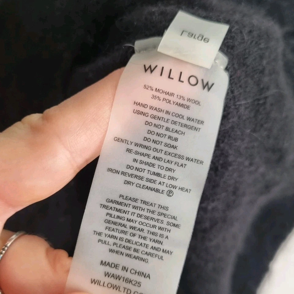 Top tejido sauce talla S mezcla asimétrica de lana mohair diseñador australiano usado en excelente estado Foto 4 de 4