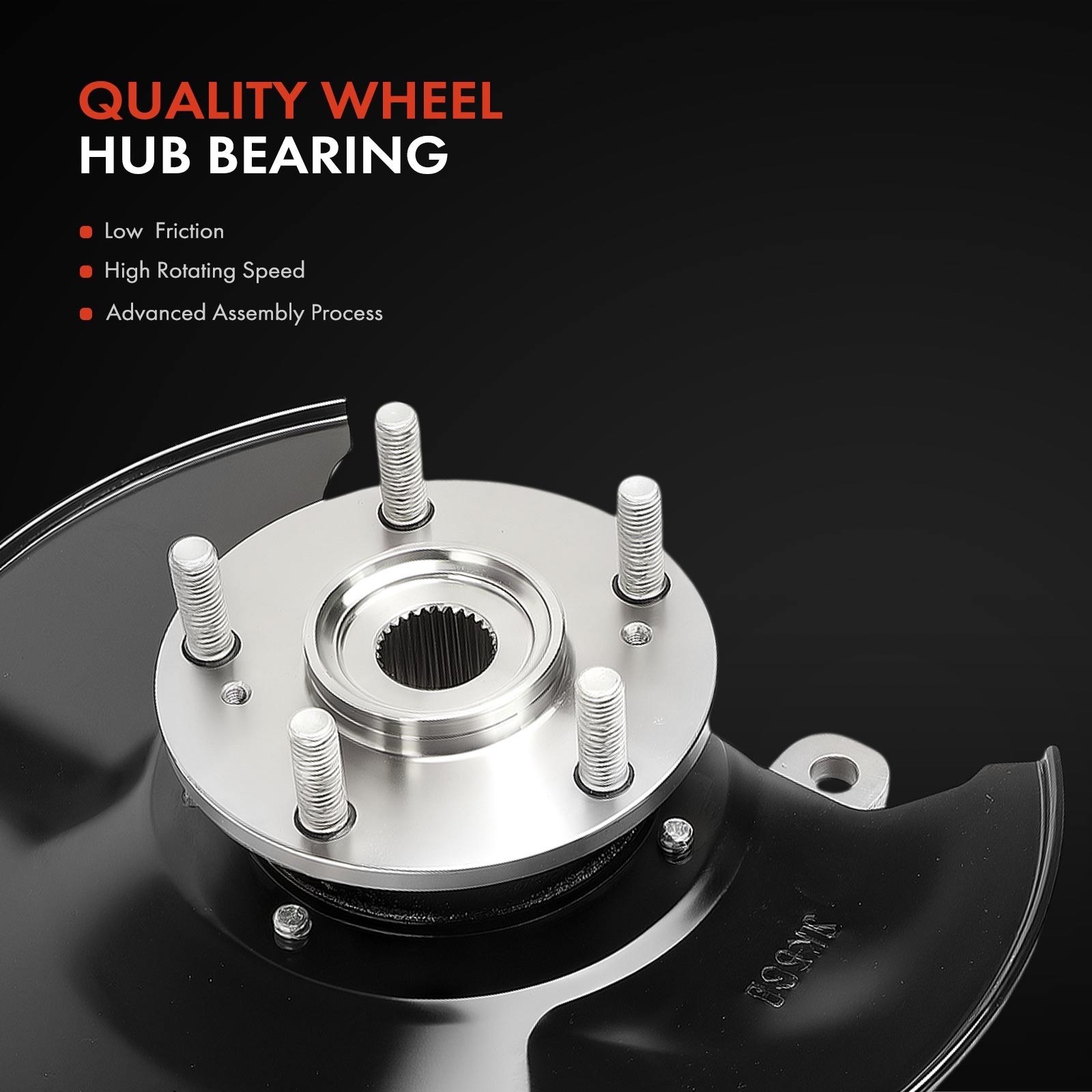 Front Driver Steering Knuckle & Hub Bearing for Honda Accord 1998-2002 L4 2.3L