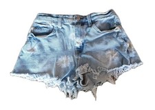 Women's Denim Jean Shorts Size 3 Flowers