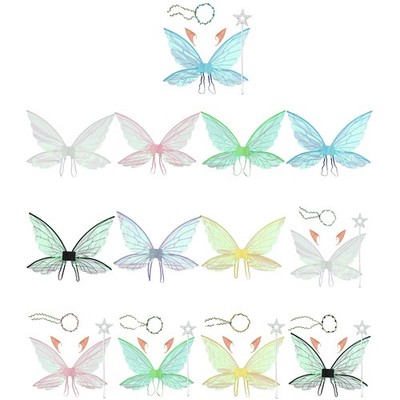 Adults Kids Fairy Stick Shiny Butterfly Wings Lightweight Elf Ears Comfortable