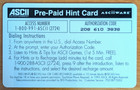 Kings Field Phone Pre Paid Hint Card from Long Box -Second Run PlayStation 1 PS1 — photo 2