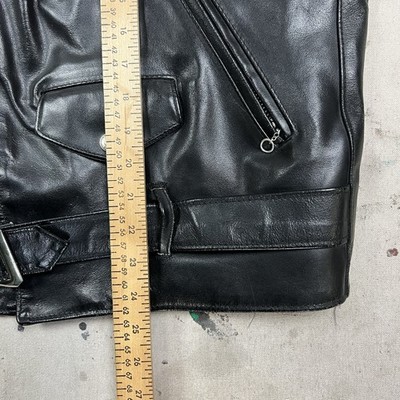 schott 50s リボンタグ a-2 type vintage size36 Vintage 80s Schott Double Rider 418-453-474-SM Leather Motorcycle
