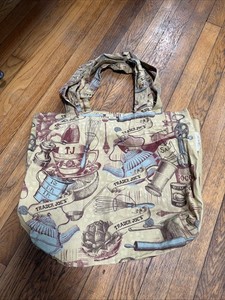 Trader Joes Reusable Canvas Shopping Bag Tote Baking Kitchen 18" Grocery