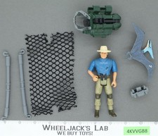 Product Image: Dr. Alan Grant 100% Complete w/ Aeriel Net Jurassic Park 1993 Kenner Vintage