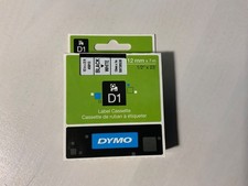 Original Dymo D1 label cassette 45013 Black on white 12 mm x 7 m New  unopened