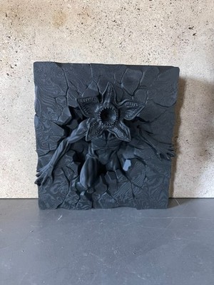 Wanddeko Demogorgon 3D Schwarz Matt Wall Art Fantastische Kreatur