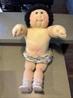 Soft Sculpture Cabbage Patch Kid Doll Boy Vintage Black Curly Hair Little People
