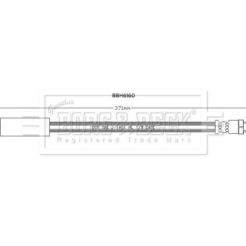 BORG & BECK Brake Hose BBH6160