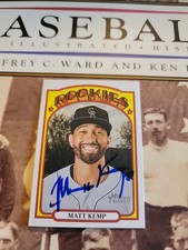 Matt Kemp Signed Autographed Baseball Card All Star HOF 