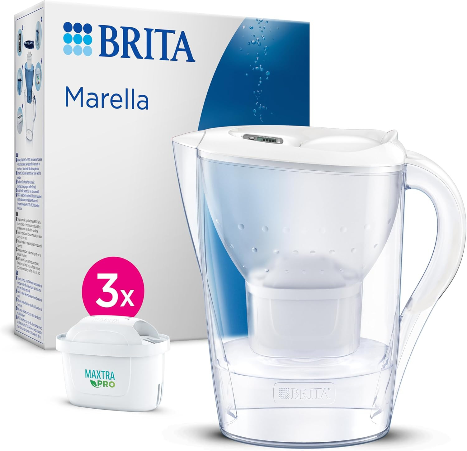 Sistema Filtrante Brita Marella 2,4L | 3 Filtri MAXTRA PRO Inclusi