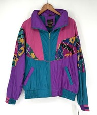 Active Elements 80's Wind Suit Complete Set Jacket  Pants Sz Large NWT RARE Vtg