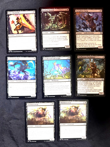 MTG Lorwyn Eclipsed Black Card Lot x8 Shimmercreep Gutsplitter Gang ECL