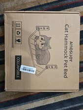 AMOSIJOY Cat Hammock Collapsible Pet Bed