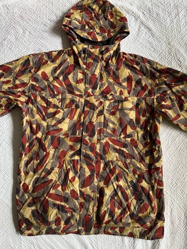 Burton Snowboardjacke Gr. XL Feather Camo AOP Full Zip Kapuze Ski Schnee - Bild 3 von 15