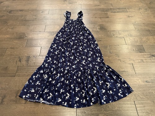 Love Ady Womens Navy Floral Pattern Sleeveless Fit Flare Dress Size S SMALL USA - Picture 3 of 7