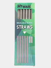 Reusable Smoothie Straw Stainless Steel Straws, 0.5'' Extra Wide Metal Straws