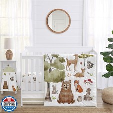 Sweet Jojo Designs 4-Piece Baby Crib Bedding Set Woodland Animals for Boys