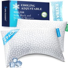 Side Sleeper Pillows for Adults 2 Pack, Cervical Pillow for Side Sleepers, Co...