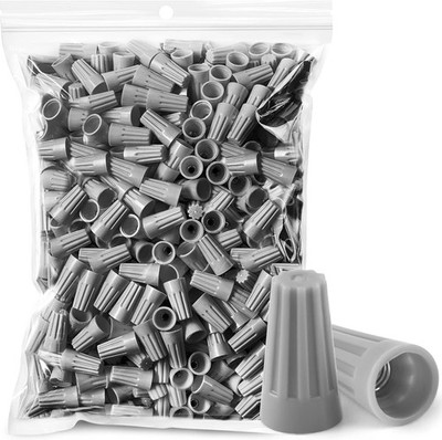 1000PCS 22 16 AWG Wire Connectors Nuts, Insulating Twist C Color: Gray-1000PCS
