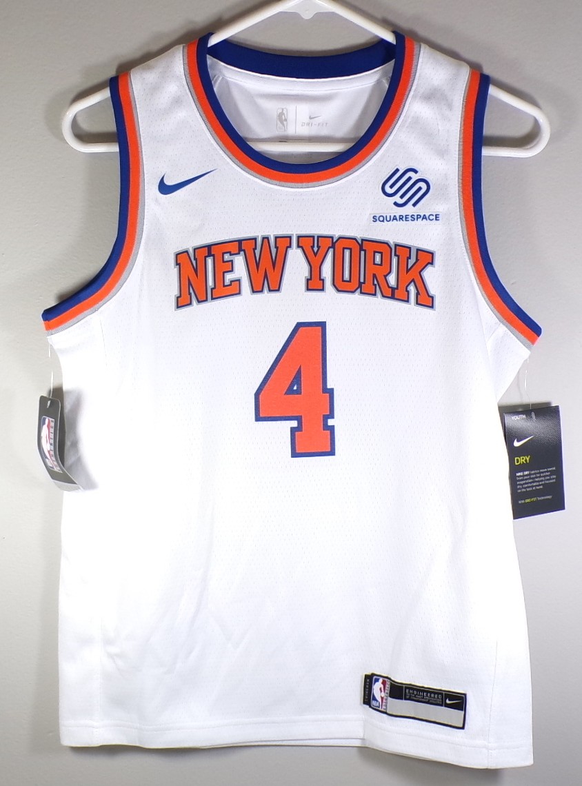 Derrick Rose #4 New York Knicks Nike Swingman Squarespace A White