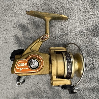 Vtg Olympic Spinning Reel GVO-5 Series Special Alloy Forged Spool