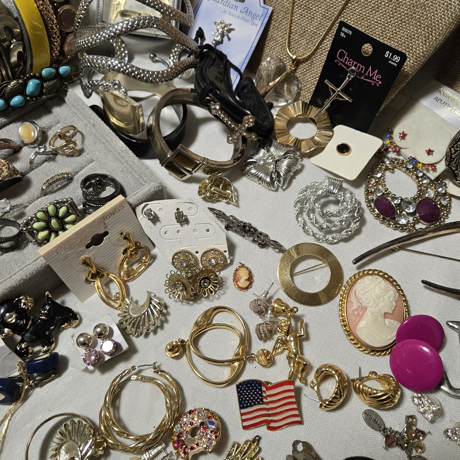 Modern Vtg 9 Pounds Unsigned Statement Necklaces … - image 8