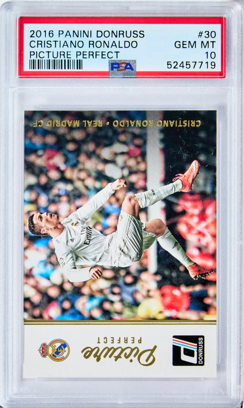 2016 Panini Donruss #30 Cristiano Ronaldo Picture Perfect PSA 10