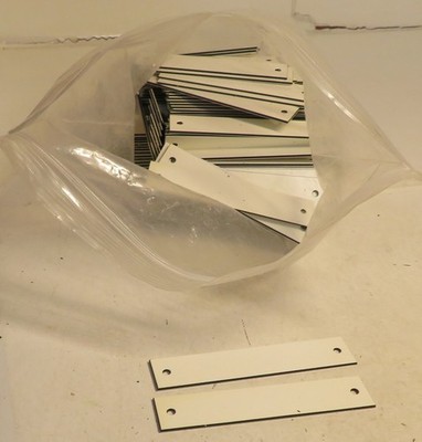 25 ea BLANK Engraving Name Plate Plastic Labels Office Door Desk Plaques 3.5x.75