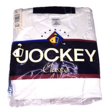JOCKEY 3 Pack Classic White Cotton T-Shirt Style 9711 Large 42-44 NEW 1997 Vtg