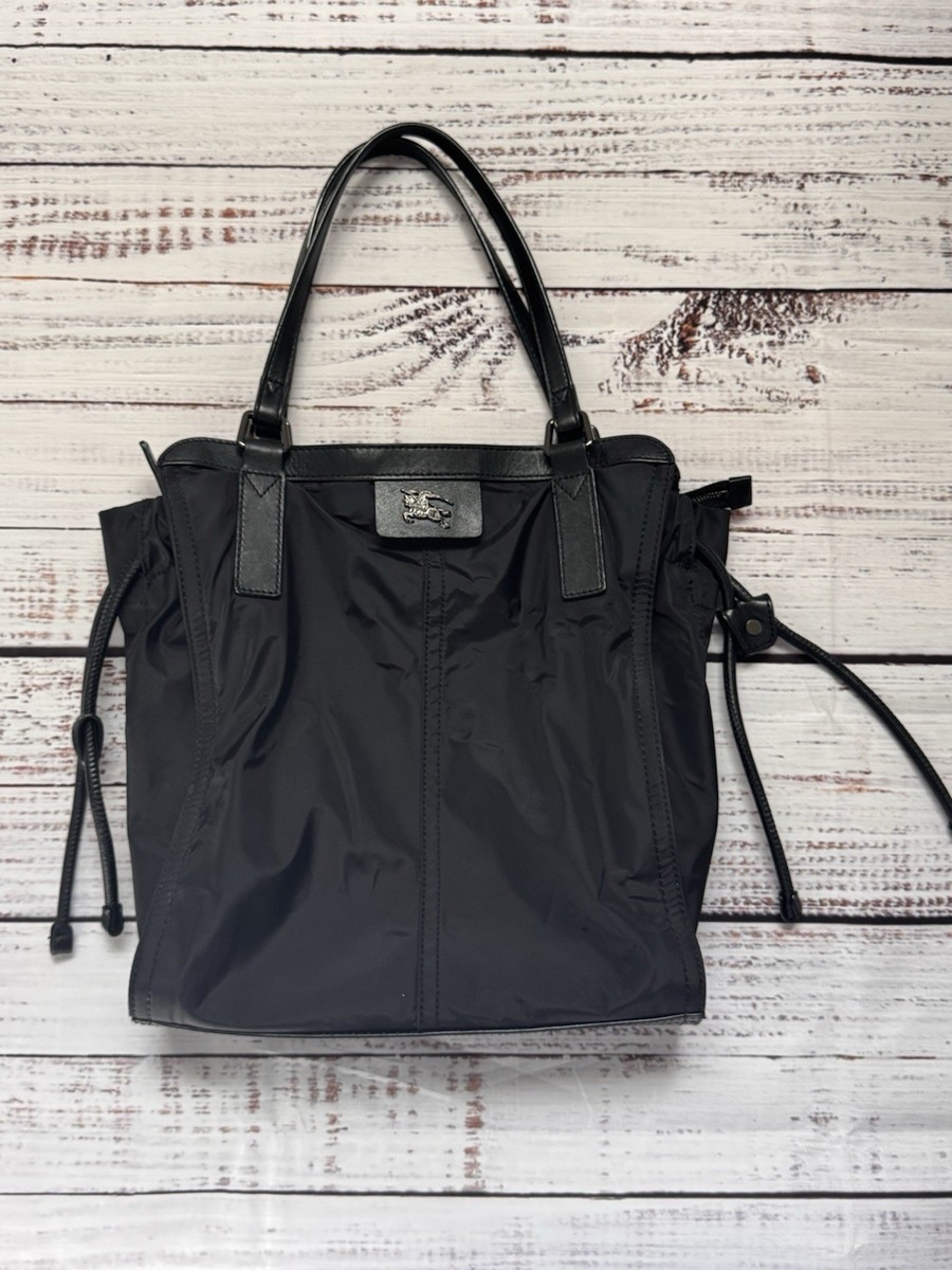 Burberry Buckleigh Black Tote Bag Nylon Leather Excellent | eBay