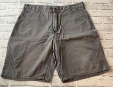 Carhartt Shorts Mens 36 Gray Canvas Original Fit Utility Work Carpenter