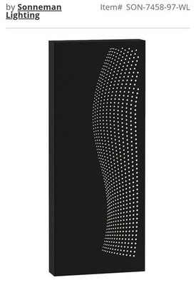 Sonneman Dotwave Led BLACK Sconce  NEW 7458.97-WL