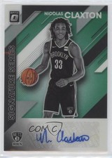 2019-20 Donruss Optic Signature Series Green Prizm Nic Claxton Nicolas Auto 0l58