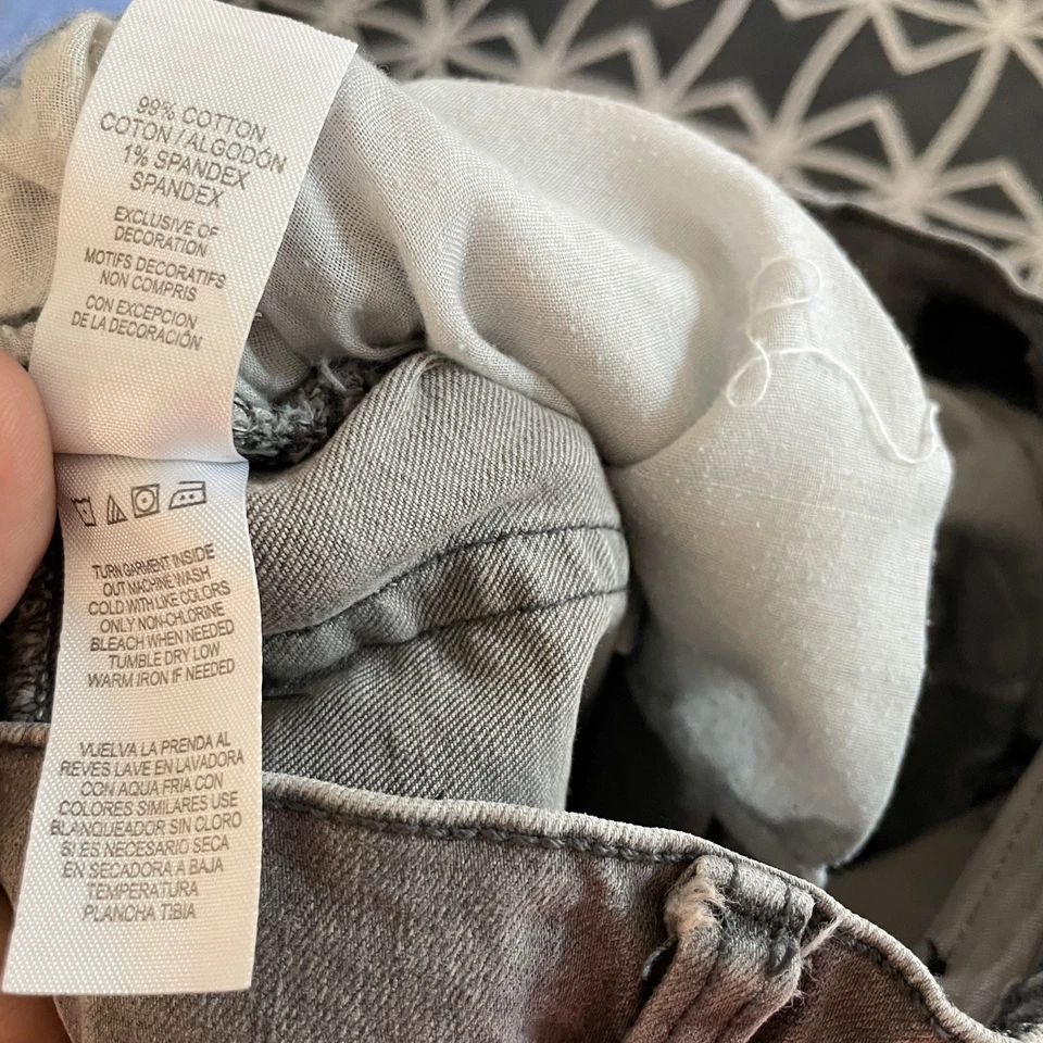 Pantalones de mezclilla grises de pierna recta LuckyBrand para niños cintura ajustable talla 12 Foto 4 de 4