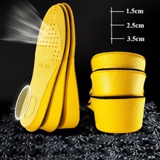 Height Increase Insoles Heel Lift Yellow Shoes Sole Pad Breathable Shock Absorpt