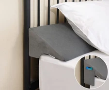 King Bed Wedge Pillow for Headboard Gap Filler(0-5"),High-Density Foam,Preven...