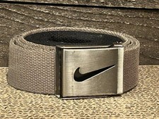 Nike Golf Men's Web Belt One Size Fits Most Tan  Black Logo Interchangeable