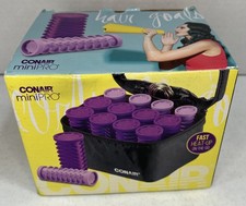 CONAIR Mini Pro Ceramic Hot Rollers Set Of 12 W/Clips Travel HS29TR NEW