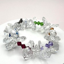 Vintage 90s Faceted Beaded Bracelet Statement Women's Classic Fashion Jewelry