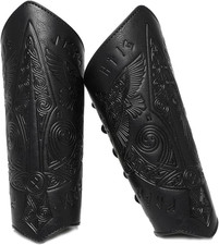 Medieval Leather Bracers Dragon Embossed Viking Leather Bracers Leather Arm Arme