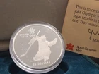 1986 Canada Silver $20 Coin 1988 Calgary Olympics Hockey Proof 0.925 1 Troy oz