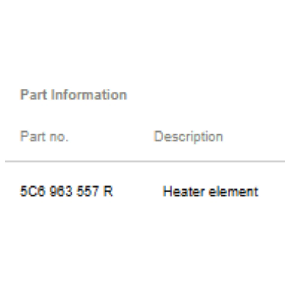 2012–2016 VW Beetle Seat Heater Element backrest Left USED OEM 5C6963557R - Image 2 of 4