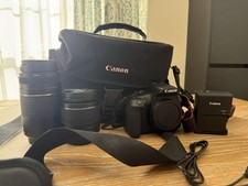 Canon Rebel T6 Digital SLR Camera Bundle Black, 75-300mm, 18-55mm WORKS GREAT